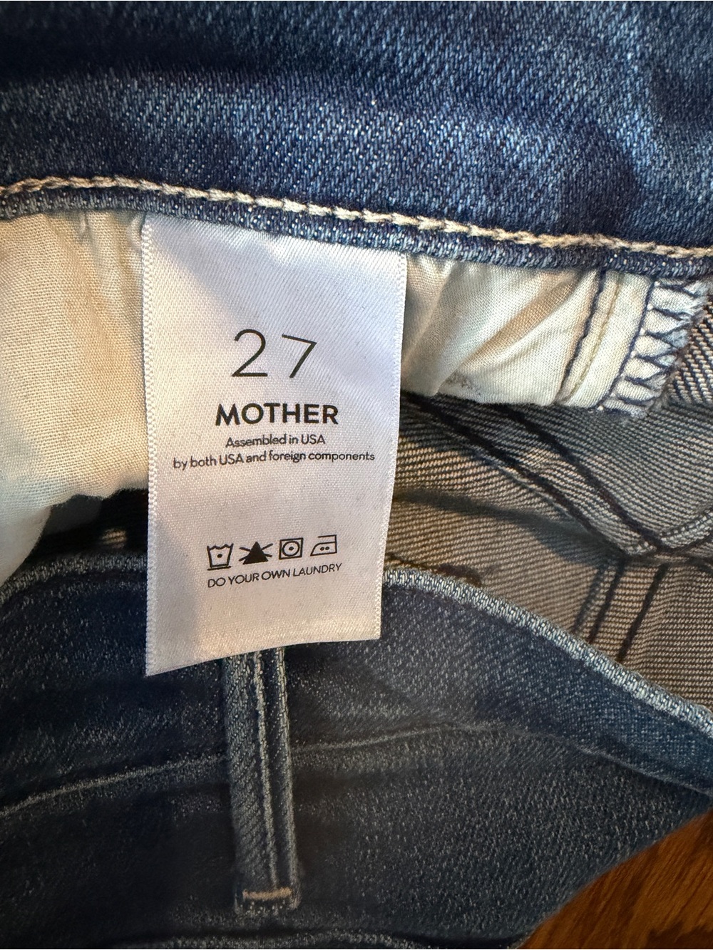 MOTHER jeans Hustler Flood Fray- in Whatever You Want wash - size 27 - Picture 10 of 11